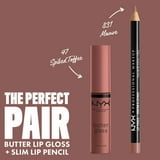 NYX Professional Makeup Butter Gloss, Non-Sticky Lip Gloss, Spiked Toffee, 0.27 Oz