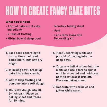 Let’s Glow Cake Bite Decorating Kit