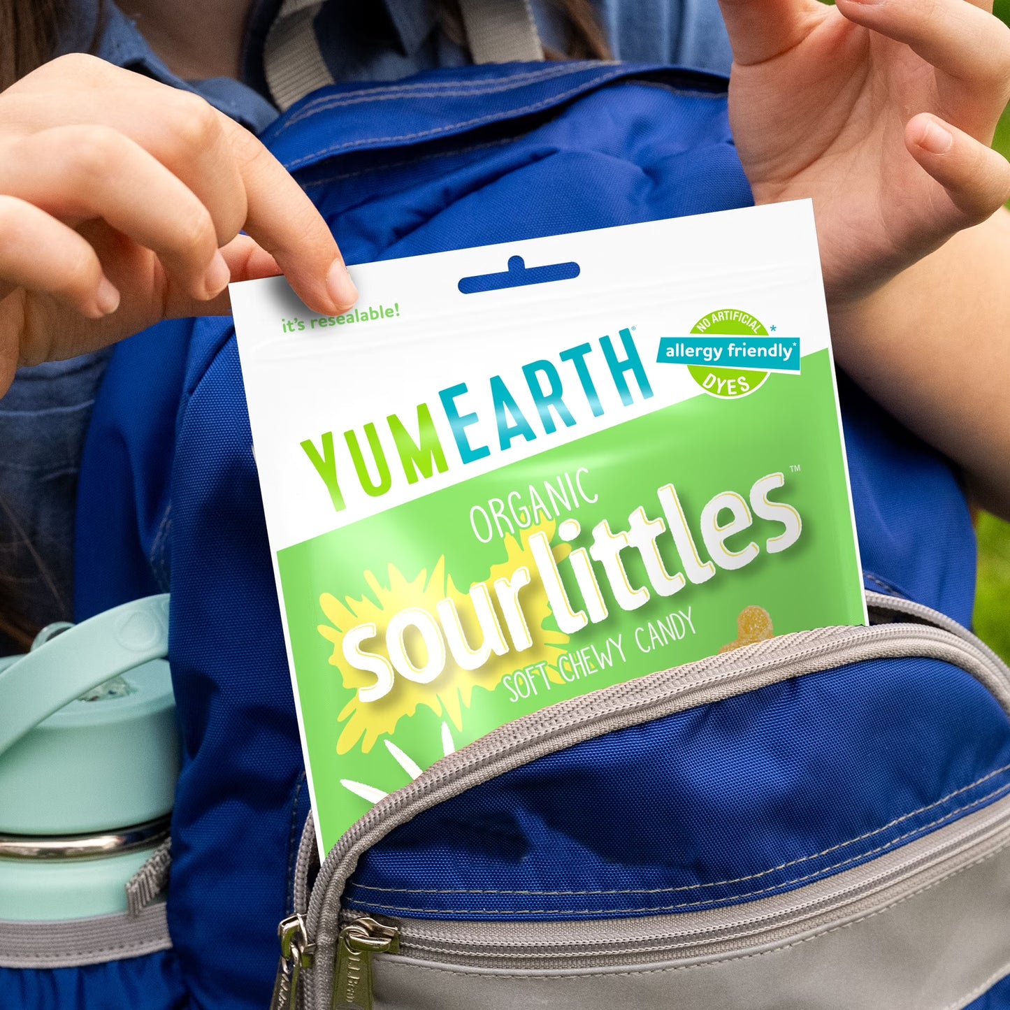 YumEarth Organic Sour Littles, Assorted Flavors Sour Chew Candy, Gluten Free, Shelf-Stable, 5 oz Bag