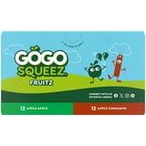 GoGo squeeZ No Sugar Added Apple Cinnamon Apple Applesauce Variety Pouches, 3.2 oz (24 Pack)