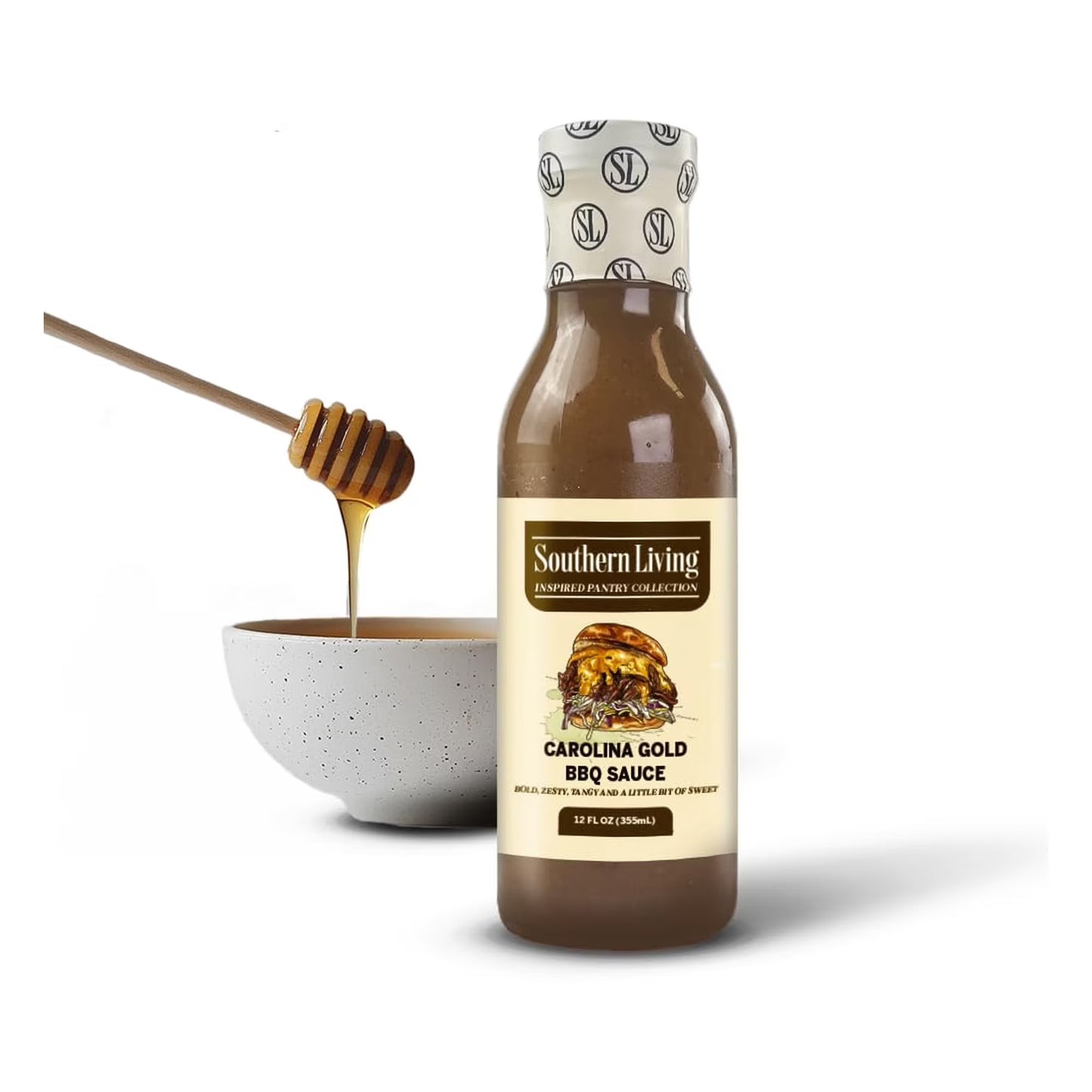 Southern Living Carolina Gold BBQ Sauce, 12 fl oz – Small Batch Zesty BBQ Sauce for Quick Grilling and Dipping