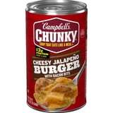 (2 pack) Campbell's Chunky Cheesy Jalapeno Burger with Bacon Bits Soup, 18.8 oz Can