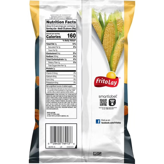 Fritos Flavor Twists Corn Snacks Honey BBQ Flavored, 3.375 oz Bag