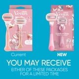 Venus ComfortGlide White Tea Manual Razor for Women, Handle, 3 Blades & 2 Refills, Pink