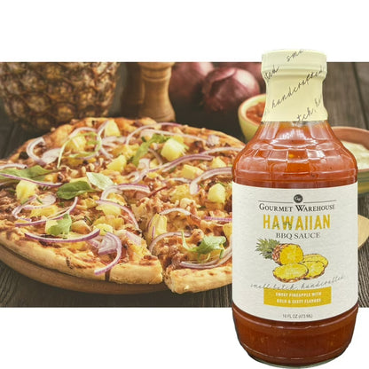 Gourmet Warehouse Hawaiian BBQ Sauce, 16 oz – Tropical Pineapple Flavor