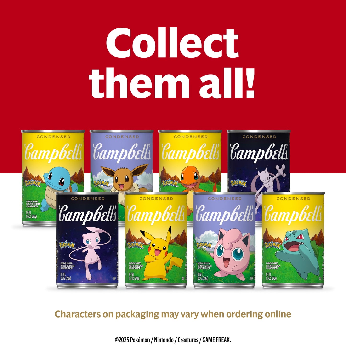 Campbell’s Condensed Kids Soup, Pokémon Shaped Pasta with Chicken in Chicken Broth, 10.5 oz Can