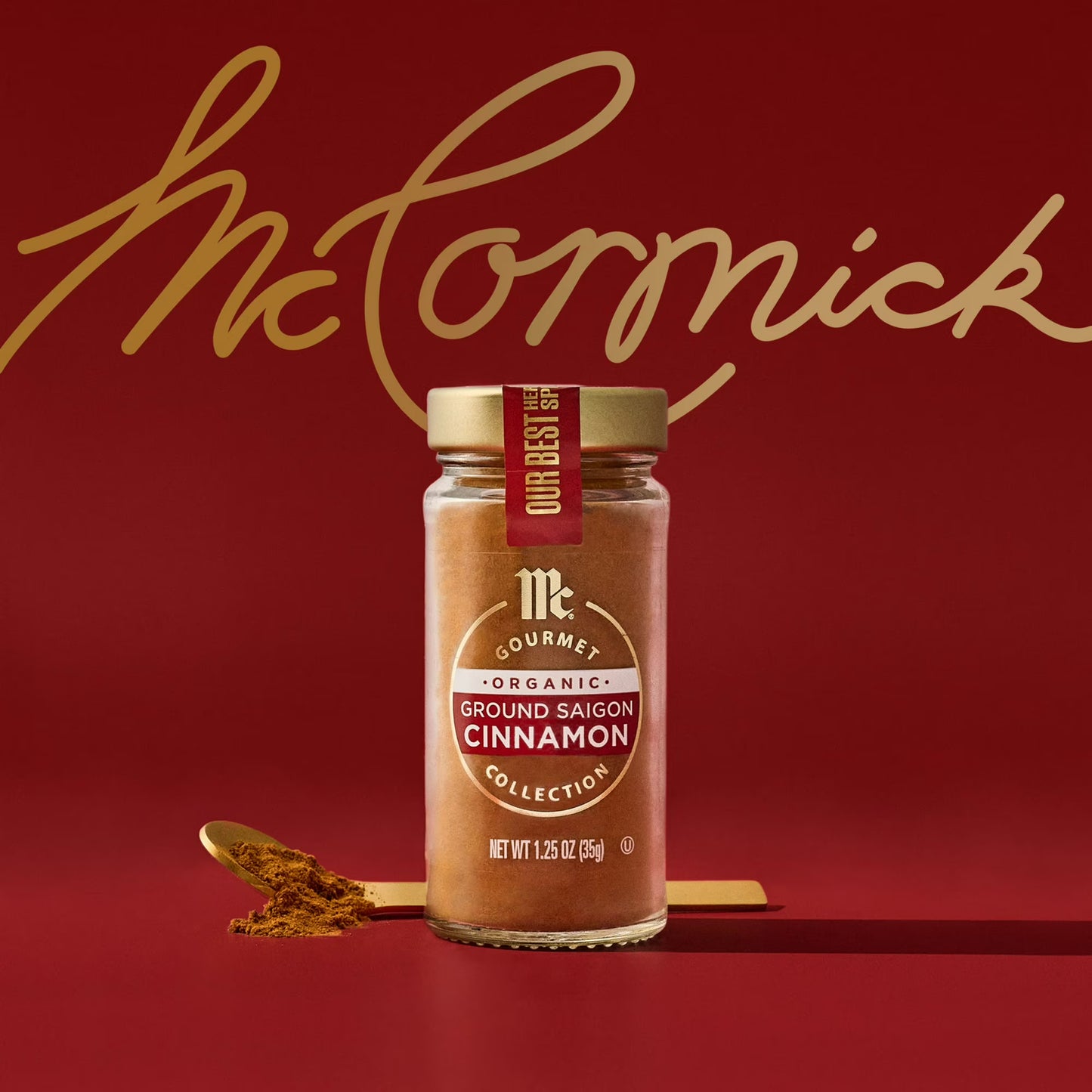 McCormick Gourmet Organic Ground Saigon Cinnamon, 1.25 oz Bottle