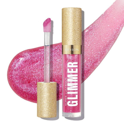 Revlon Super Lustrous Glimmer High-Shine Lip Gloss, 008 Rose Glow, 0.13 fl oz