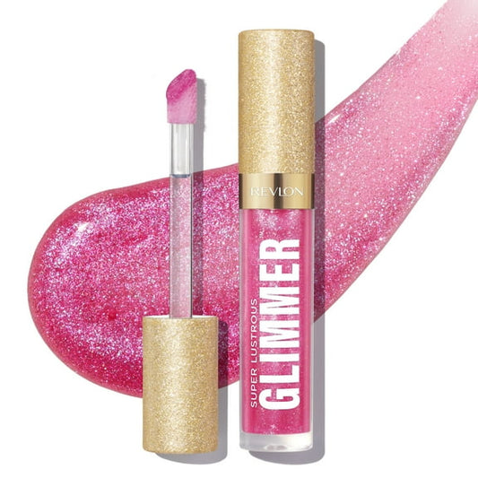 Revlon Super Lustrous Glimmer High-Shine Lip Gloss, 008 Rose Glow, 0.13 fl oz