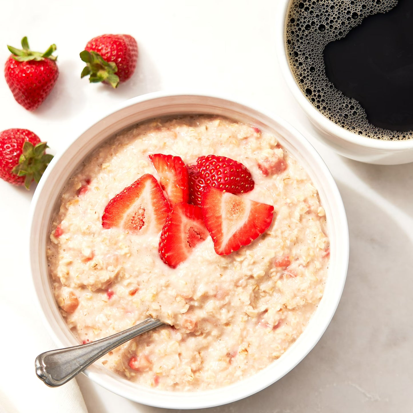 (4 pack) Great Value Strawberries & Cream Instant Oatmeal Value Pack, 1.05 oz, 20 Count