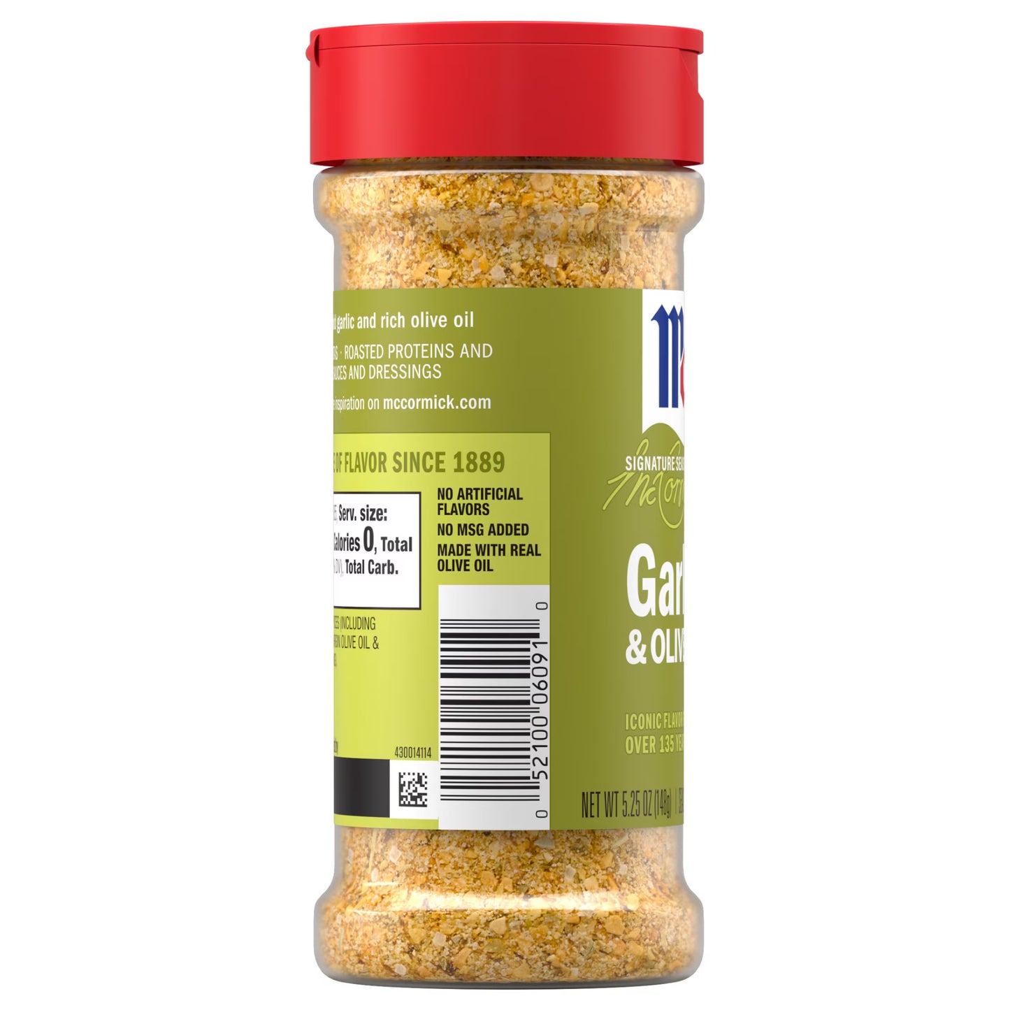 McCormick Garlic and Olive Oil Seasoning Blend, 5.25 oz Bottle