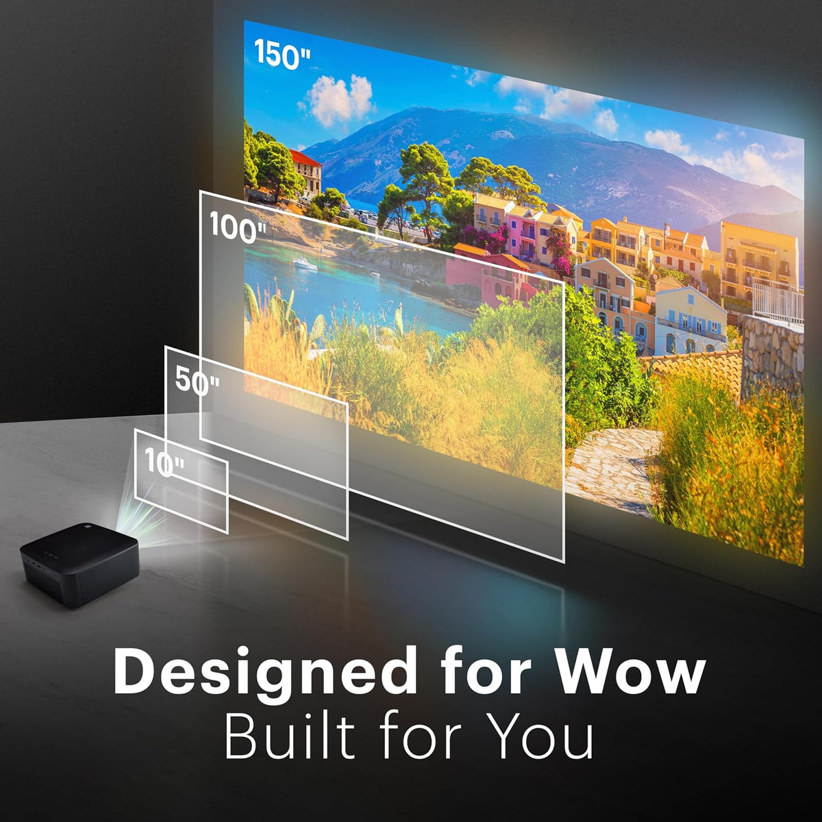 KODAK Flik X20 1080p Portable Mini Projector, Bluetooth Projector, Black