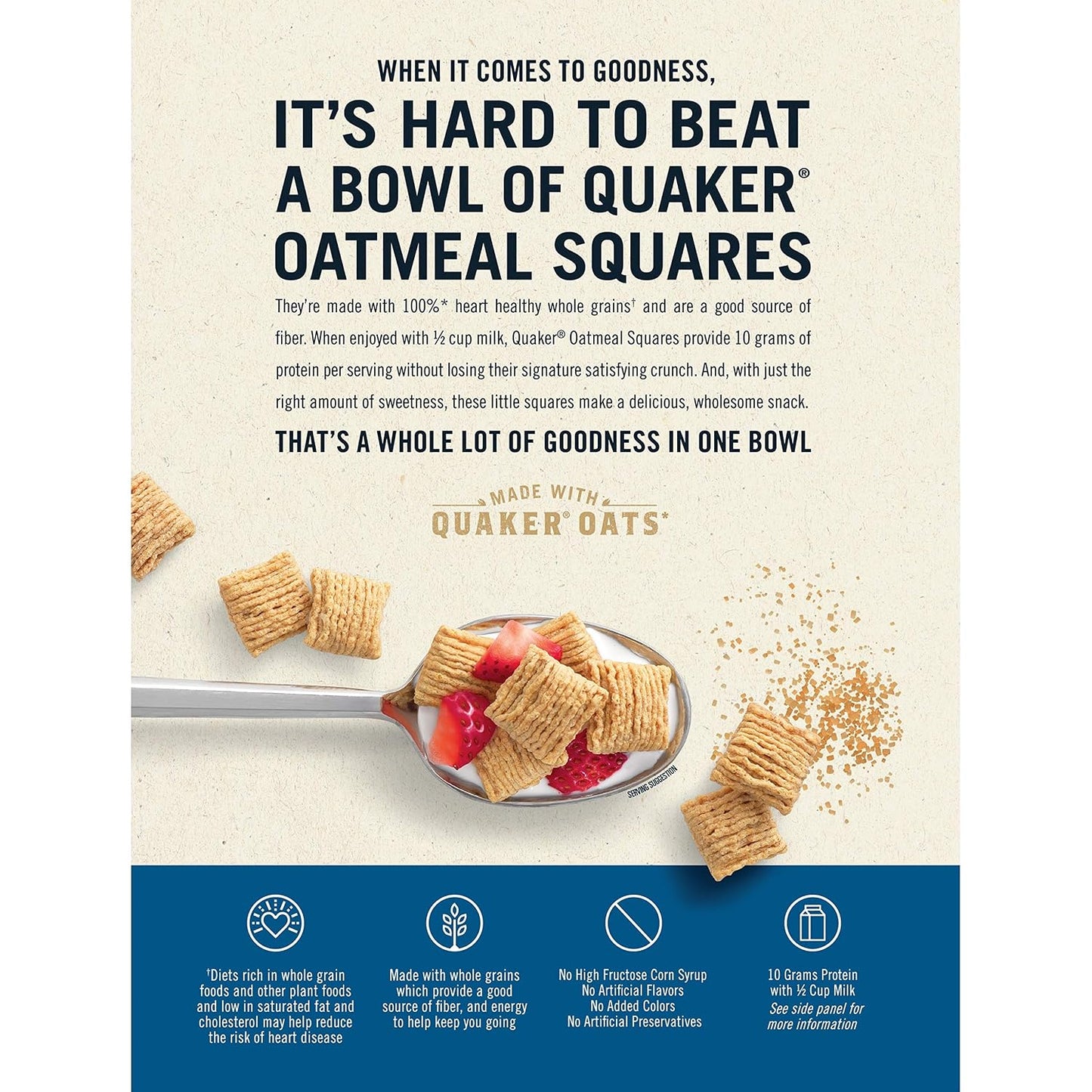 Quaker, Oatmeal Breakfast Cereal, 14.5 Oz
