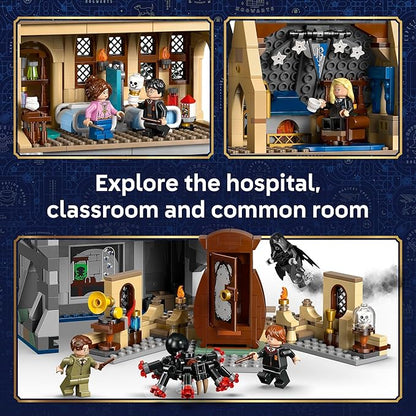 LEGO Harry Potter Hogwarts Castle: Hospital Wing Building Toy for Girls & Boys - Pretend Play Set for Kids, Ages 9+ - W/7 Minifigures & Wolf Patronus Toy Figure - Gift Idea for Birthdays - 76463