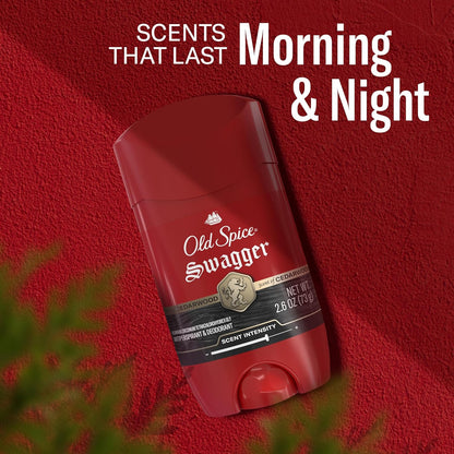 Old Spice Red Collection Invisible Solid Antiperspirant and Deodorant for Men, Swagger Scent, 48-Hour Odor Protection, Clear Application, Long-Lasting Freshness, 2.6oz
