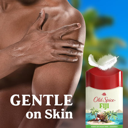 Old Spice Dry Feel Antiperspirant Deodorant for Men, 24/7 Sweat & Odor Protection, Gentle on Skin with Skin Conditioners, Dry Feel Stick, Fiji with Palm Tree + Coconut Scent, 2.6 oz (Pack of 2)