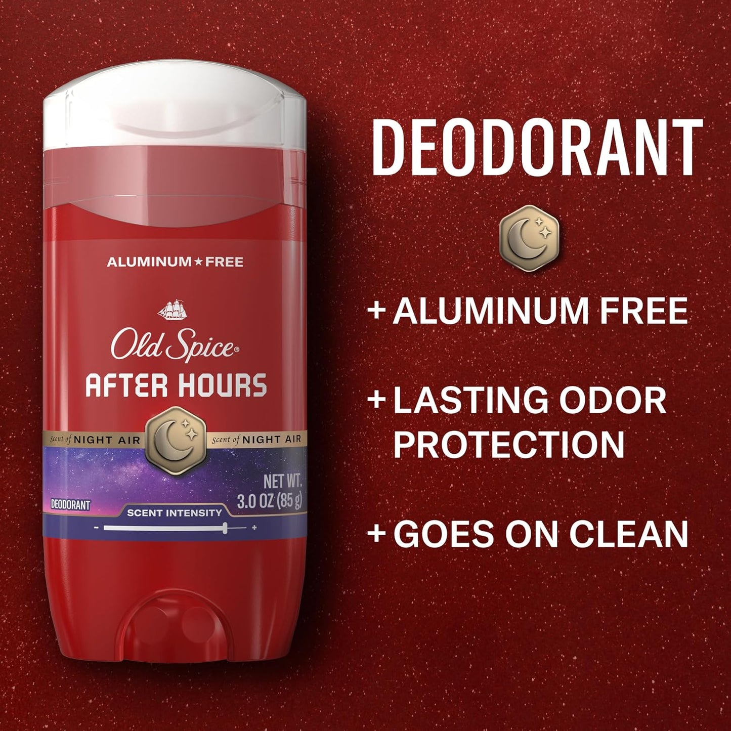 Old Spice Aluminum Free Deodorant for Men, 24/7 Odor Protection, 24/7 Freshness & Lasting Scent, Afterhours with Spice Scent, 3.0 oz (Pack of 3)