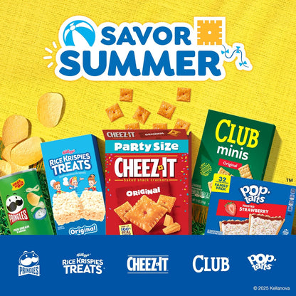 Cheez-It Cheese Crackers, Baked Snack Crackers, Lunch Snacks, Family Size, Extra Cheesy, 21oz Box (1 Box) (Pack of 2)