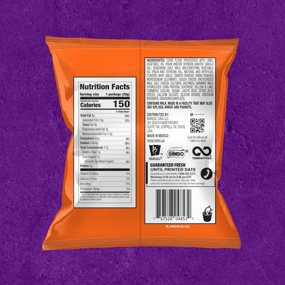 Takis Intense Nacho Rolled Tortilla Chips Multipack, 40 Count | Non-Spicy Cheesy Flavor, 1oz Individual Bags for Snacking and Lunchboxes