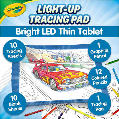 Crayola Light Up Tracing Pad - Blue, Drawing & Tracing Projector for Kids, Sketching Light Box Table, Toys for Kids, Gift for Girls & Boys, Ages 6+