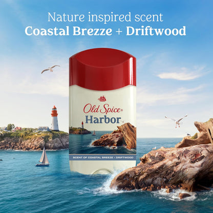 Old Spice Antiperspirant & Deodorant for Men, 24/7 Sweat & Odor Protection, 24/7 Freshness with Long Lasting Scent, Gentle on Skin, Dry Feel, Harbor with Coastal Breeze Scent, 2.6 oz (Pack of 3)