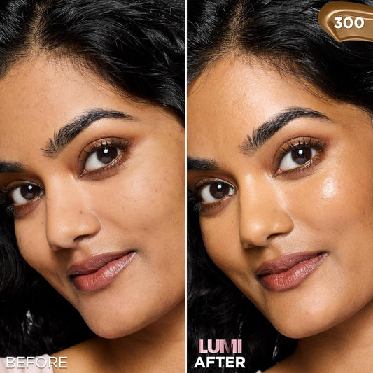L'Oreal Paris Lumi Le Glow Skin Tint, Lightweight Water-Based Tinted Serum with Foundation-Like Coverage, Glow Illuminator, Neutral 300, 0.84 Fl Oz
