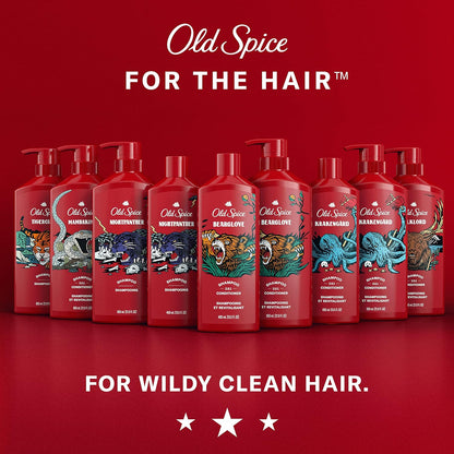 Old Spice Mens 2-in-1 Shampoo and Conditioner Set, Krakengard, For All Hair Types, Healthier, Fuller, More Moisturized Looking Hair, 13.5 fl oz Each (Pack of 6)