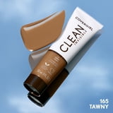 COVERGIRL Clean Invisible Liquid Foundation, 165 Tawny, 1.0 fl oz