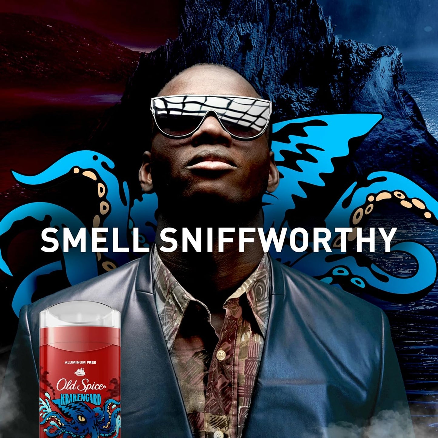Old Spice Aluminum Free Deodorant for Men, 24/7 Odor Protection, 24/7 Freshness & Lasting Scent, Goes on Clear, Krakengard with Deep Ocean Scent, 3.0 oz (Pack of 2)