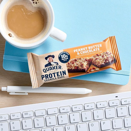 Quaker Protein Granola Bars, 2 Flavor Variety Pack, 10g Protein, 1.41 oz Bars, 20ct