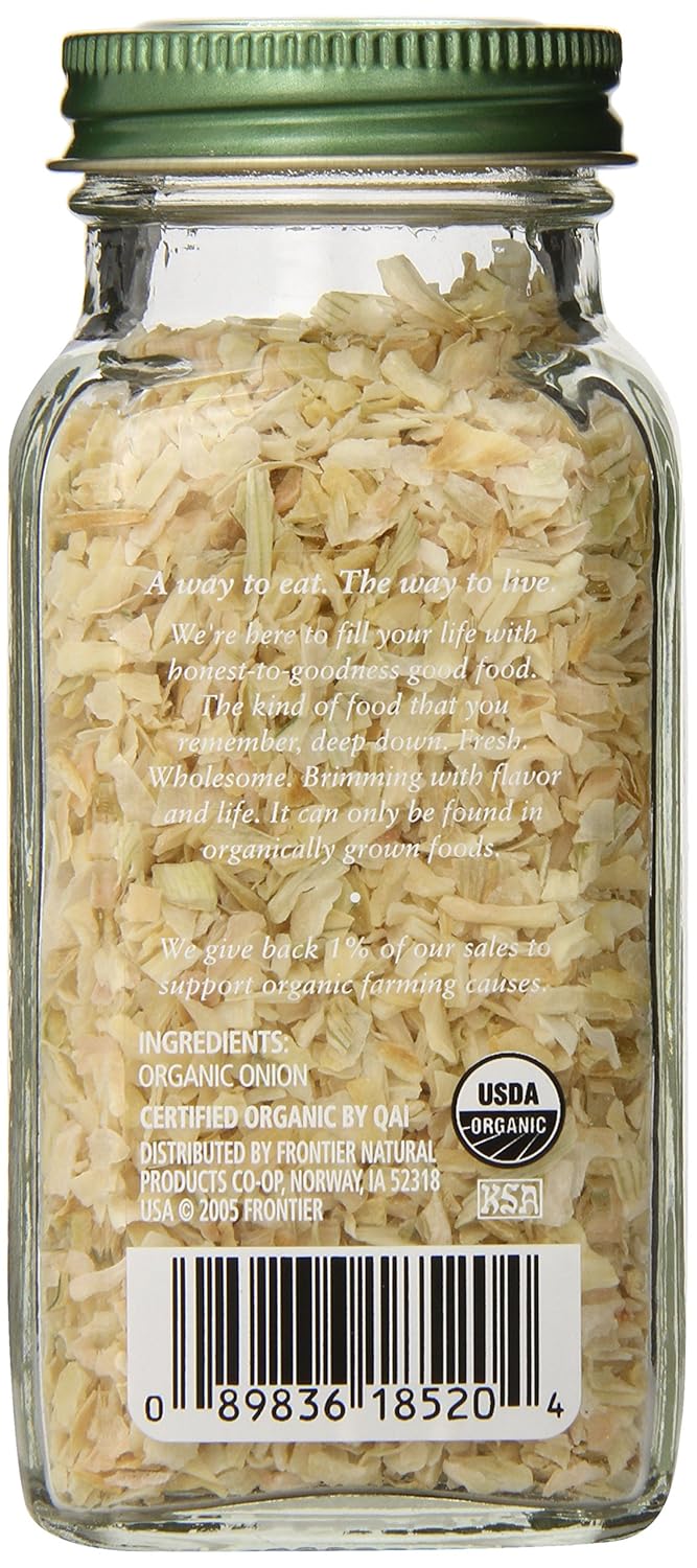 Simply Organic Certified Organic Minced White Onion, 2.21-Ounce Jar, Warm, Sweet, Salty Flavor For Stews & Soups, Kosher (Pack of 2)