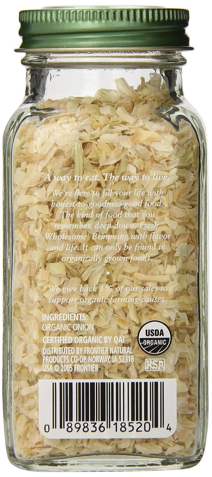 Simply Organic Certified Organic Minced White Onion, 2.21-Ounce Jar, Warm, Sweet, Salty Flavor For Stews & Soups, Kosher (Pack of 2)