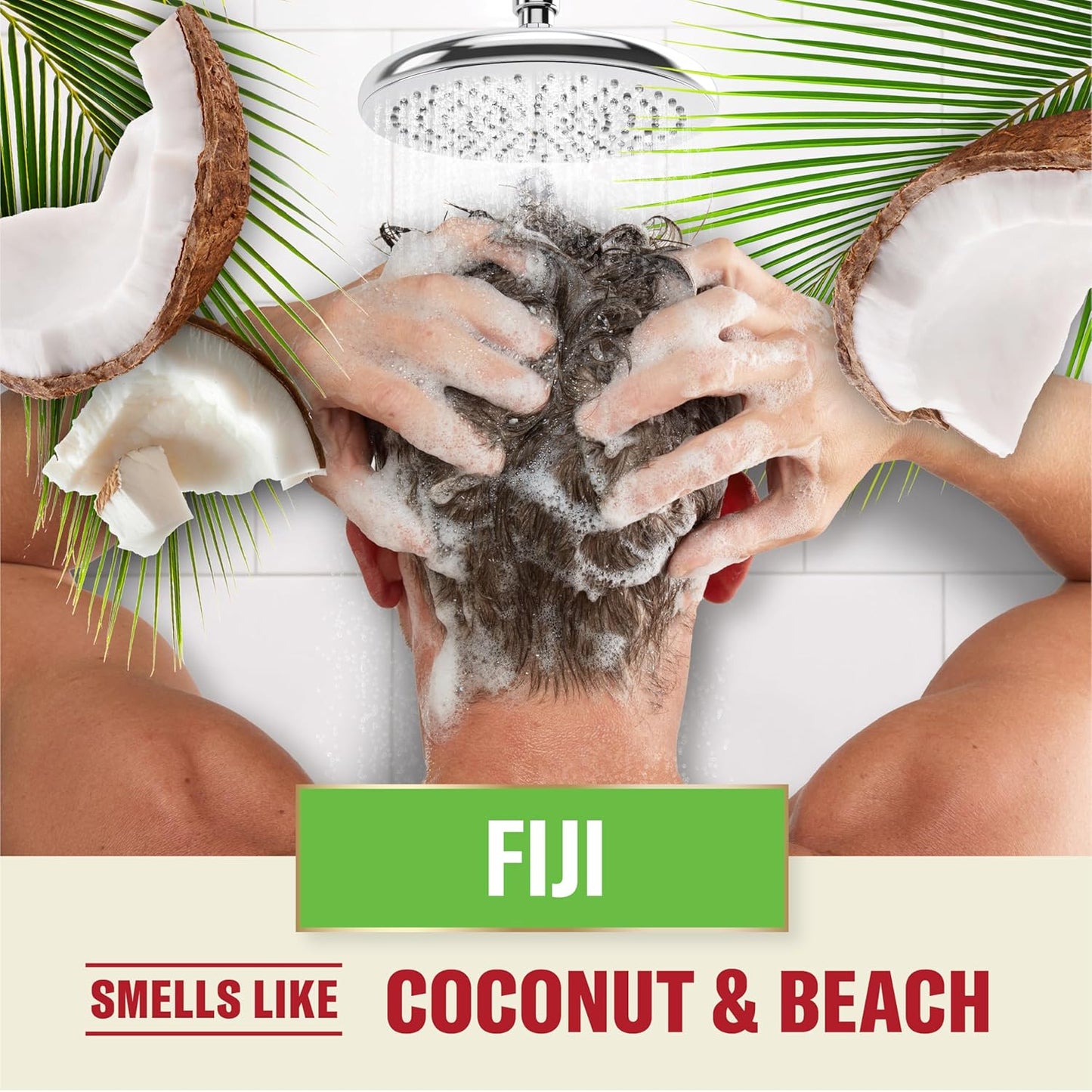 Old Spice Mens 2-in-1 Shampoo and Conditioner Set, Fiji, Coconut & Tropical Wood Scent, For All Hair Types, Healthier, Fuller, Moisturized Looking Hair, 21.9 fl oz Each, Twin Pack (Pack of 4)