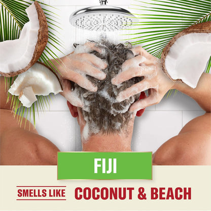 Old Spice Mens 2-in-1 Shampoo and Conditioner Set, Fiji, Coconut & Tropical Wood Scent, For All Hair Types, Healthier, Fuller, Moisturized Looking Hair, 21.9 fl oz Each, Twin Pack (Pack of 4)