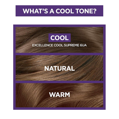 L'Oreal Paris Excellence Cool Supreme Permanent Gray Coverage Hair Color, Ultra Ash Medium Blonde