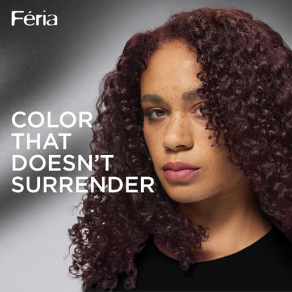 L’Oreal Paris Feria Multi-Faceted Shimmering Permanent Hair Color, High Intensity Hair Dye for 3X Highlights, 26 Black Cherry (Deepest Magenta), 1 Hair Dye Kit