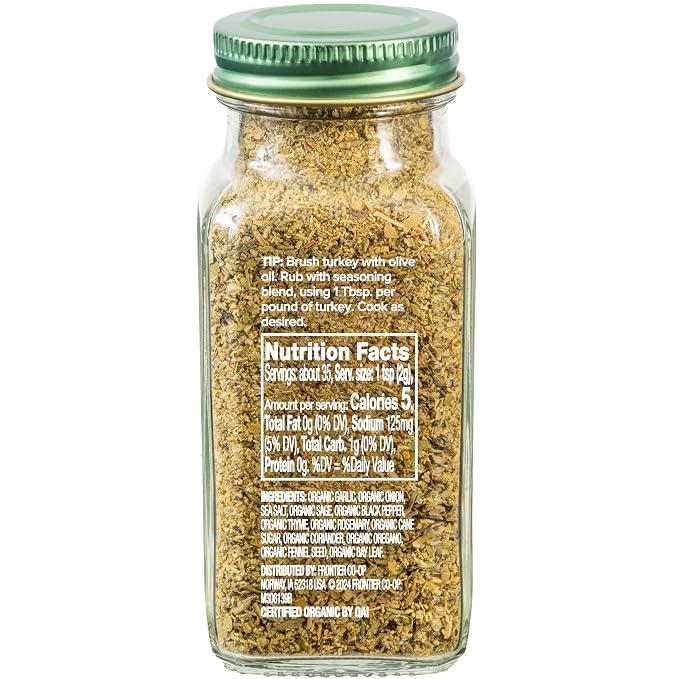 Simply Organic Turkey Rub, Certified Organic | 2.43 oz