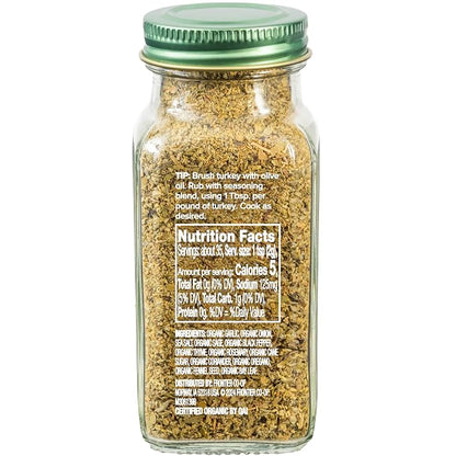 Simply Organic Turkey Rub, Certified Organic | 2.43 oz