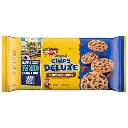 Keebler Chips Deluxe, Chips & Chunks Cookies, Chocolate Chip Cookies, 11.2 oz
