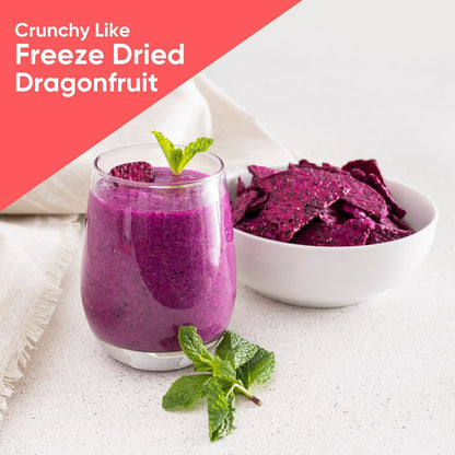 Yammy Dried Dragon Fruit Chips, 1 Ingredient Superfood Snack, Crunchy Like Freeze Dried Fruit (5.6 oz)