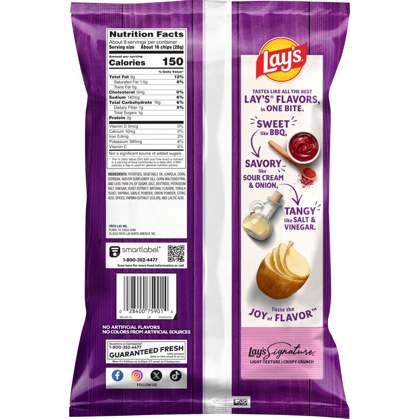 Lays All Dressed Potato Chips 7.75 oz Bag