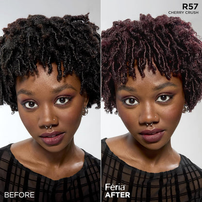 L'Oreal Paris Feria Multi-Faceted Shimmering Permanent Hair Color, R57 Intense Medium Auburn, Hair Dye Kit, Pack of 2