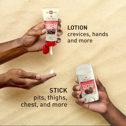 Old Spice Whole Body Deodorant Cream for Men, Aluminum Free, Black Cherry + Bourbon Scent, 24/7 Odor Protection, 24/7 Freshness, Dermatologist Tested, Gentle on Skin, Safe to Use All Over, 3.0 oz