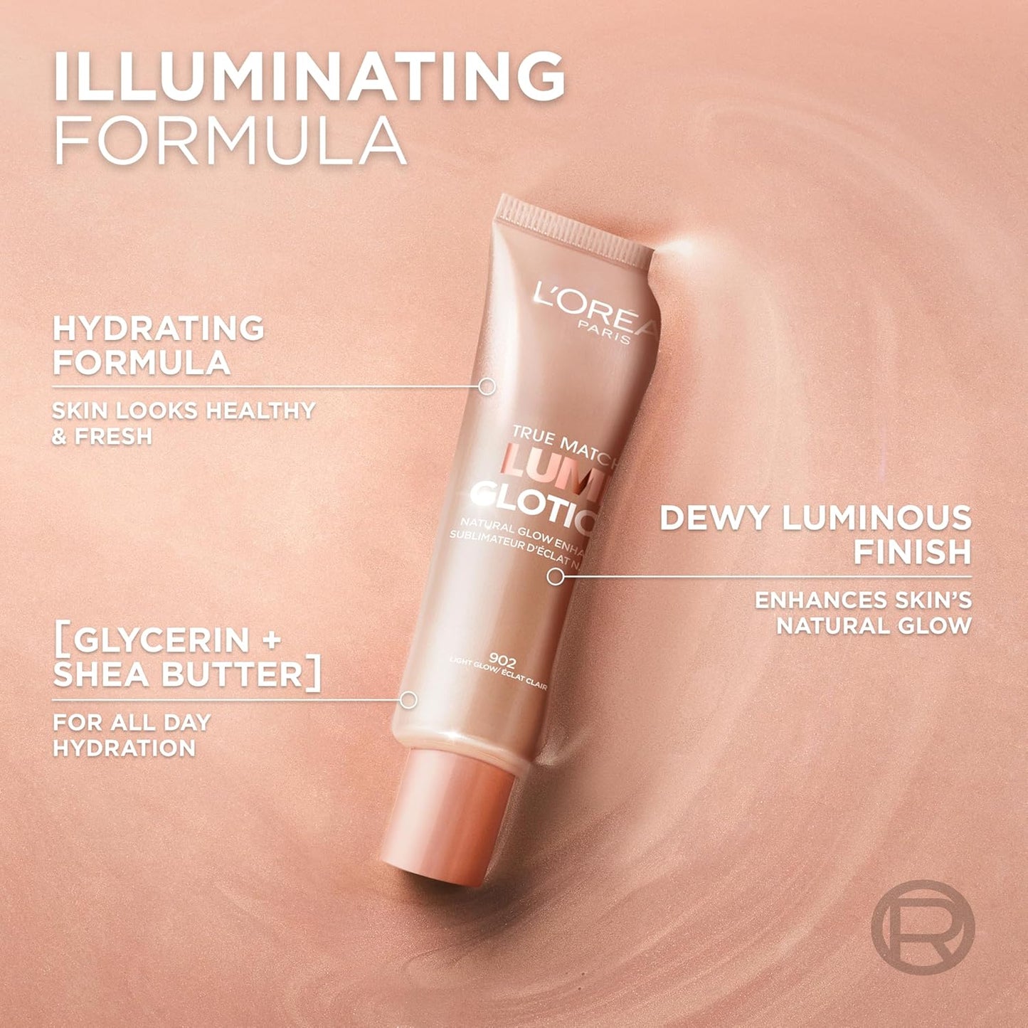 L’Oréal Paris True Match Lumi Glotion Medium and Deep Bundle, Highlighter and Bronzer For Radiant Glow, Pack of 2