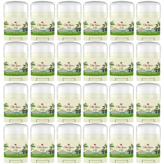 Old Spice Dry Feel Antiperspirant Deodorant for Men, 24/7 Sweat & Odor Protection, Gentle on Skin with Skin Conditioners, Fiji with Palm Tree + Coconut Scent, Travel Size, 0.5 oz (Pack of 24)