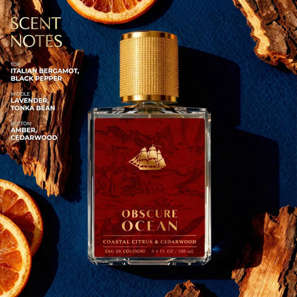 Old Spice Cologne for Men, Premium & Pairable Fragrance Spray, Obscure Ocean with Coastal Citrus & Cedarwood Signature Scent, Masculine & Sophisticated for Day & Night Wear, Eau de Cologne, 3.4 fl oz