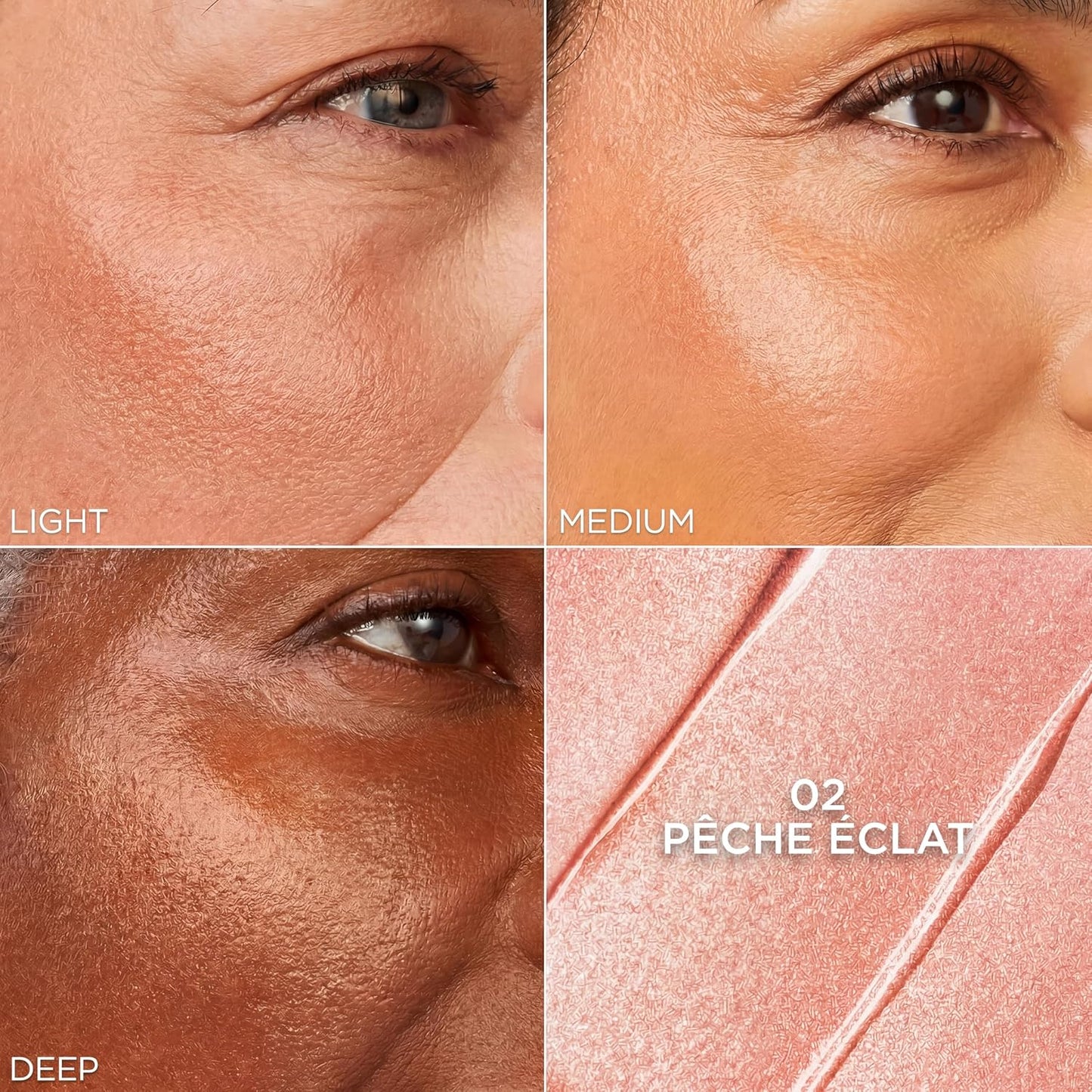 L'Oreal Paris True Match Hyaluron Tinted Balm Embellisher, Buildable Cream Blush and Highlighter Makeup for Radiant Skin, Hydrating, Lightweight, Non-Comedogenic Formula, Peche Eclat
