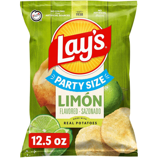 Lay's Potato Chips Limon, 12.5 Oz