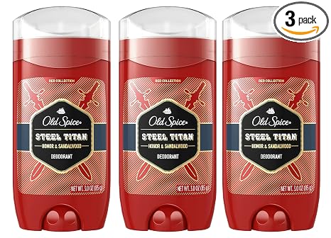 Old Spice Deodorant for Men, Steel Titan, 3 oz (Pack of 3)
