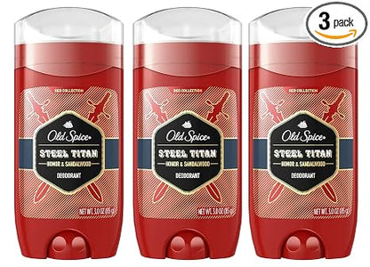 Old Spice Deodorant for Men, Steel Titan, 3 oz (Pack of 3)